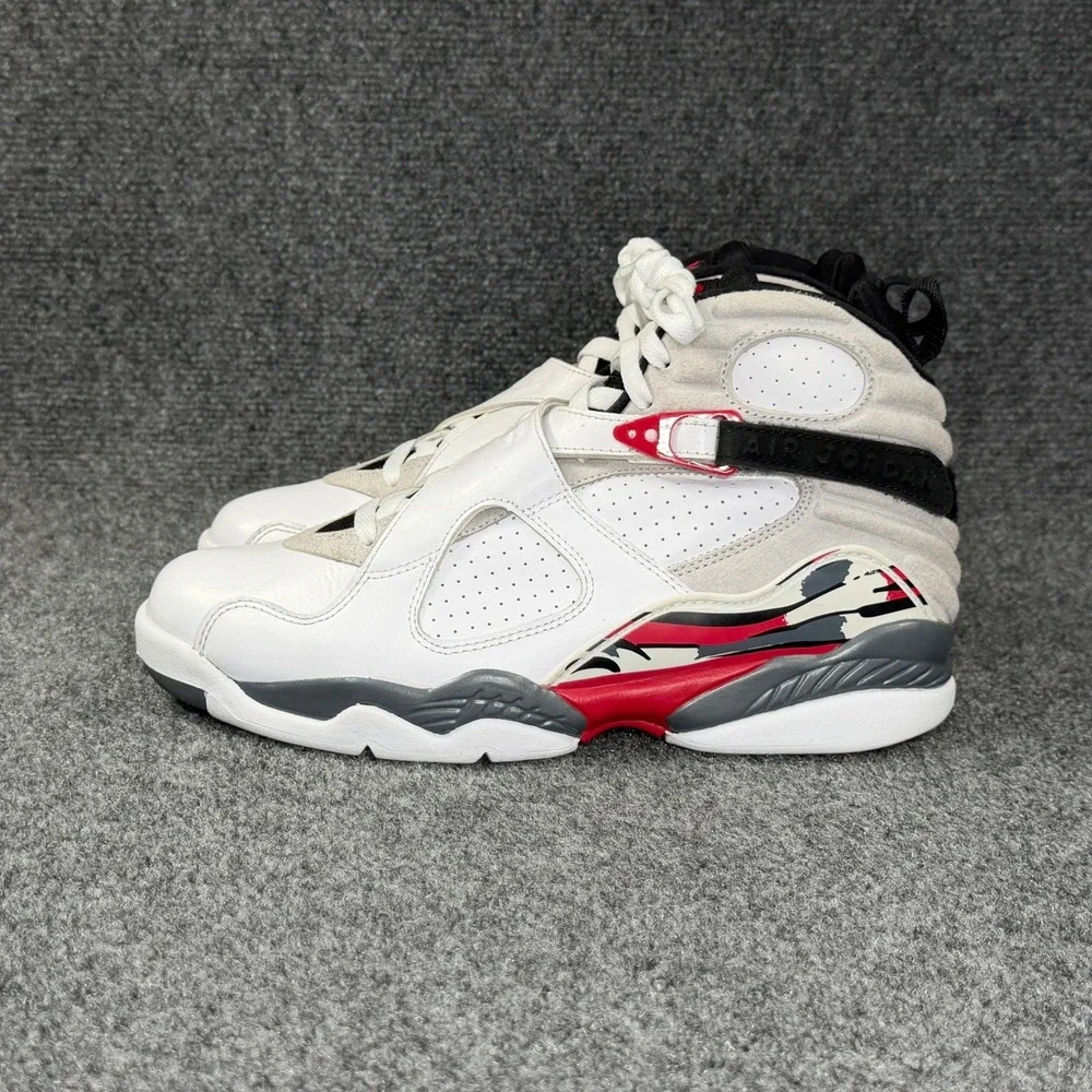 Jordan 8 Retro Shoes Men's 8‎ Bugs Bunny White Grey Red Athletic Sneakers